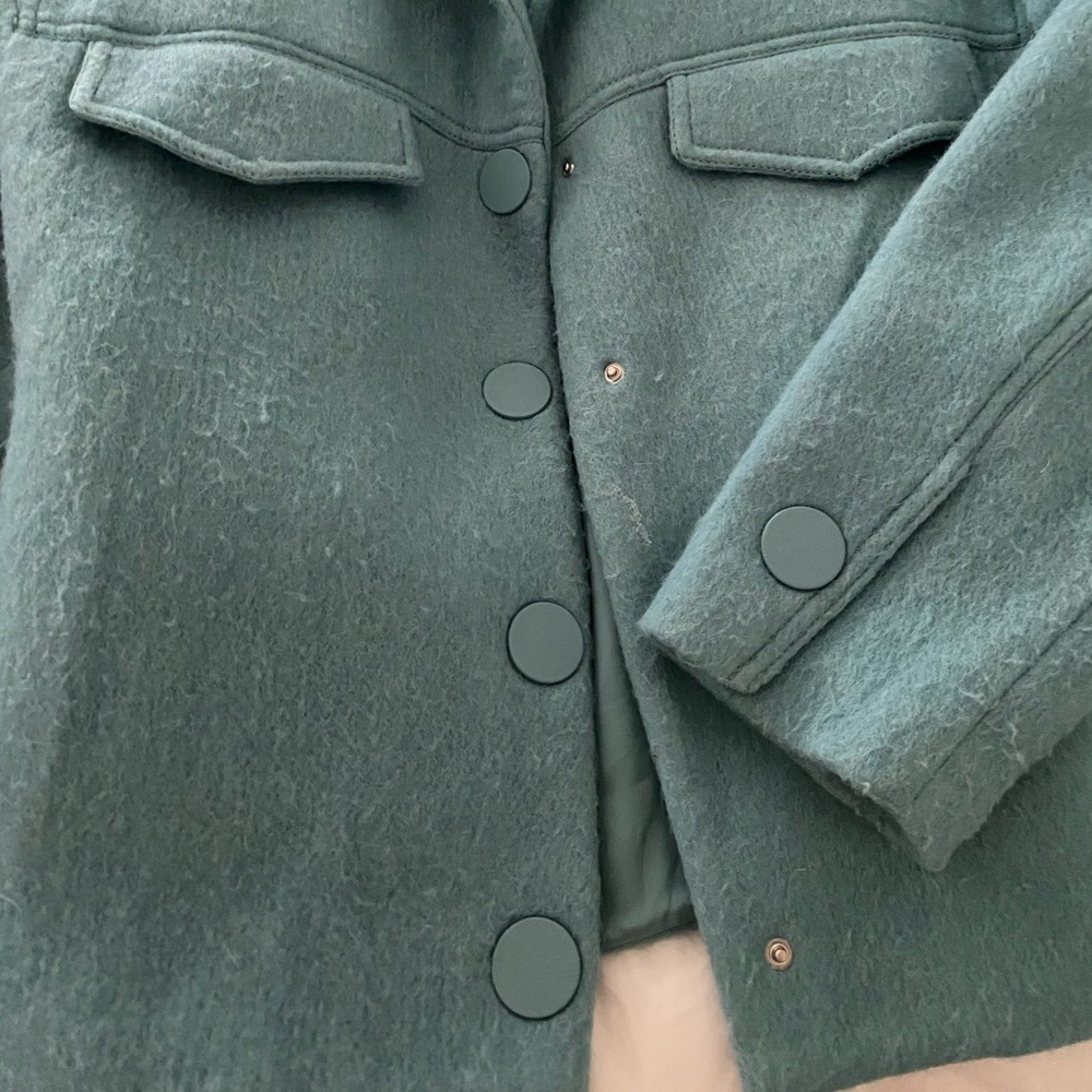 Mango Green Buttoned Wool Jacket - image 4